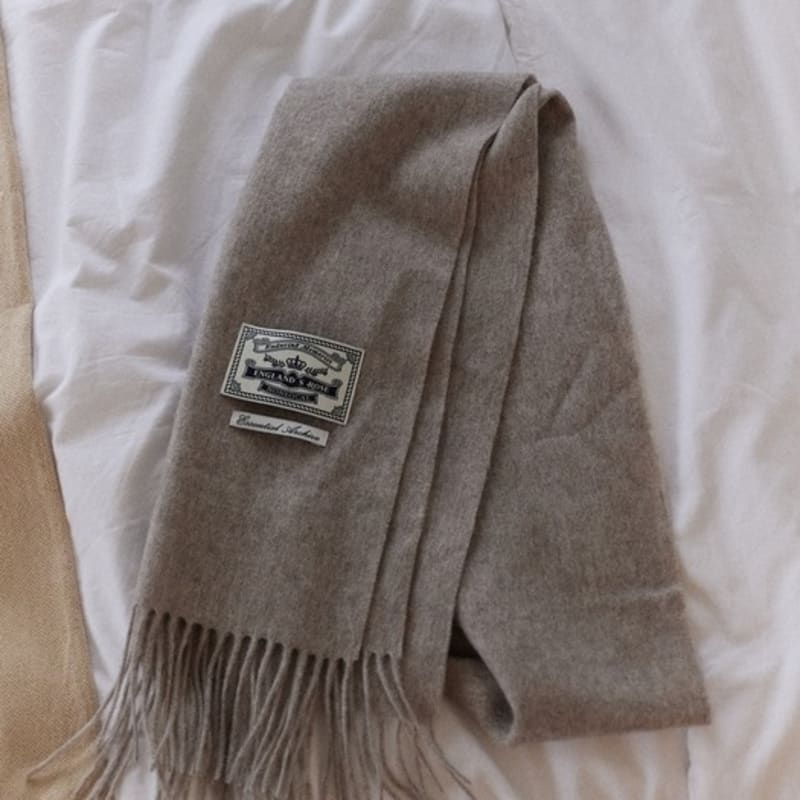 NONLOCAL Daily Wool Muffler - Oat Beige