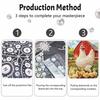 DIY Colorful Pearl Diamond Painting Hen And Chicks Kit Pearl Decoration Office Wall Decor