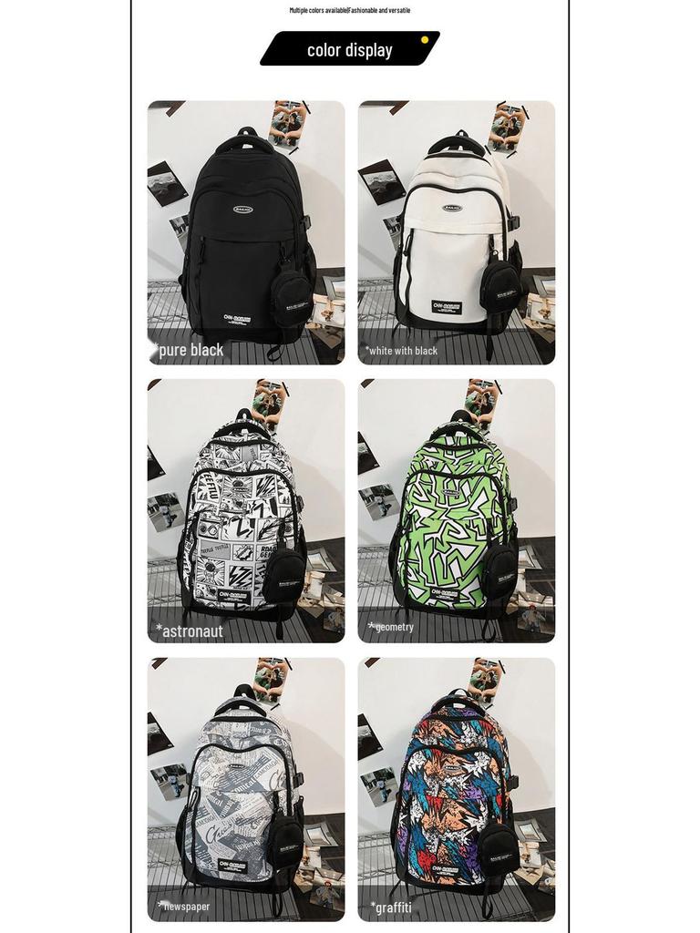 Japanese Style Large Capacity Men's Casual Sports Backpack - Suitable for College, Travel, or School Use