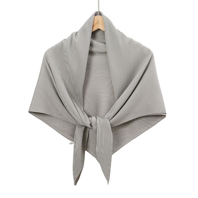 Maldives  Muslim Pleated Square Scarf Matt Silk Plain Hijab Women Crinkle Satin Headscarf Premium Soft Wrinkle Scarves