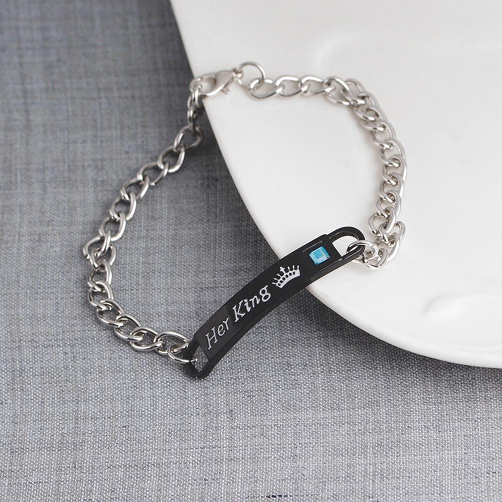 Stylish Letter Bracelet QUEEN/ KING Couple Style Bracelet Valentine's Day Gift