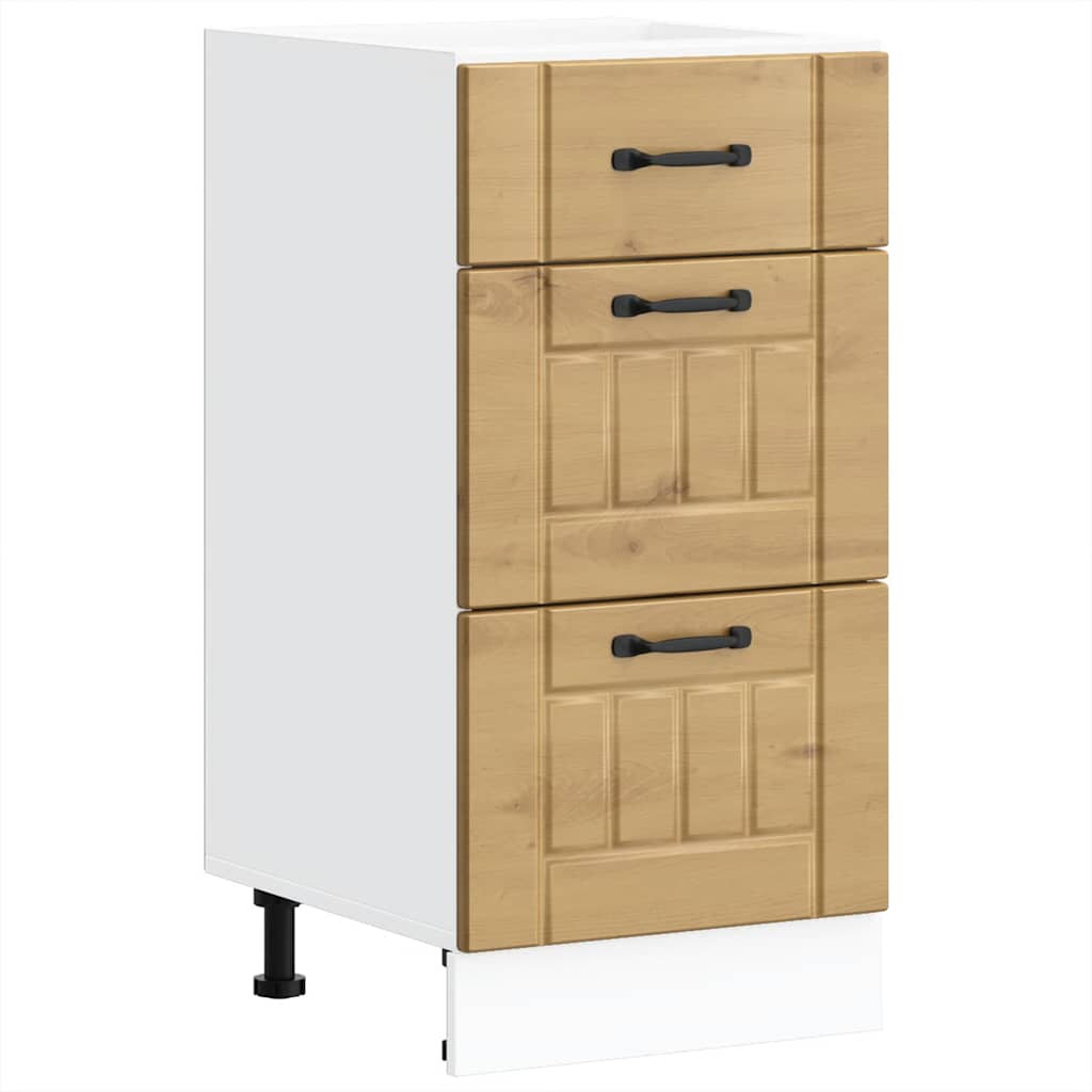 Lucca Kitchen Base Cabinet Artisan Oak Wood Based Material