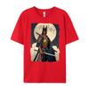Doberman Dog Samurai Japanese Retro Ukiyo E Warrior Doberman T Shirt Men 100 Cotton Mans Camiseta Masculina Vintage