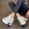 Innere Höherlegung 1 neue atmungsaktive Dad-Schuhe dicke Sohle Netz kleine Sport- und Freizeitschuhe A