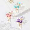 Shiny Crystal Zircon Flower Pearl Brooch For Women Pink Purple Peach Blossom Red Rose Rhinestone Corsage Pins Party Jewelry Gift