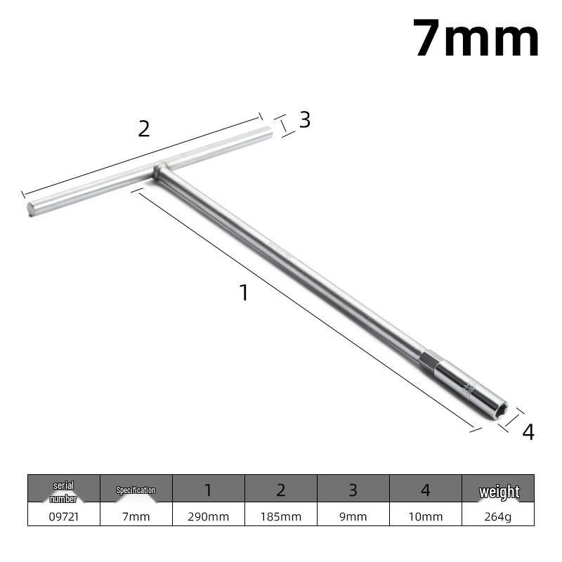 Longdexin T-Handle Multi-Functional Hex Socket Wrench for Car and Motorcycle Repair