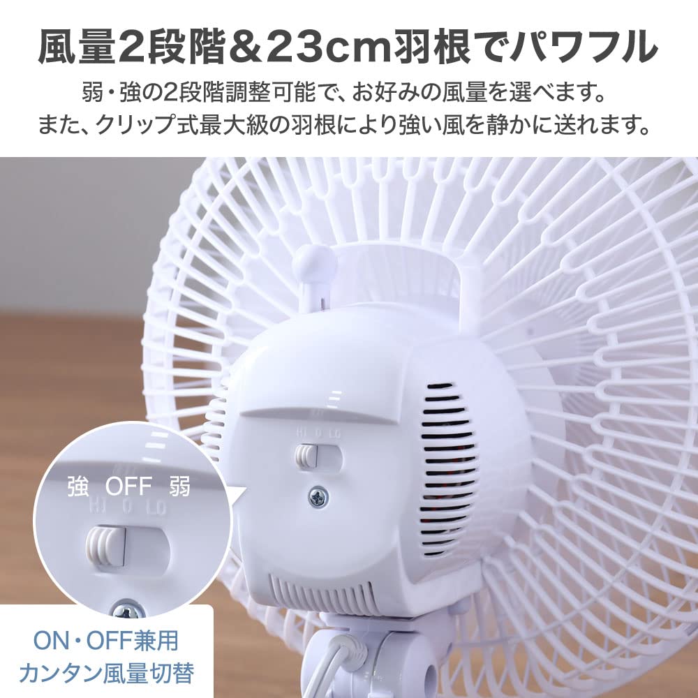 Seathestars Powerful Airflow Large Power Cord Outlet 360 Degree Air Direction Automatic 2 Level Airflow Can Be Installed Warranty Included [23cm