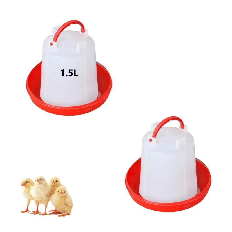 Poultry Feeders and Waterers Set For Small Poultry Plastic Easy to Clean Chicks Duckling Brooder Feeding Essential