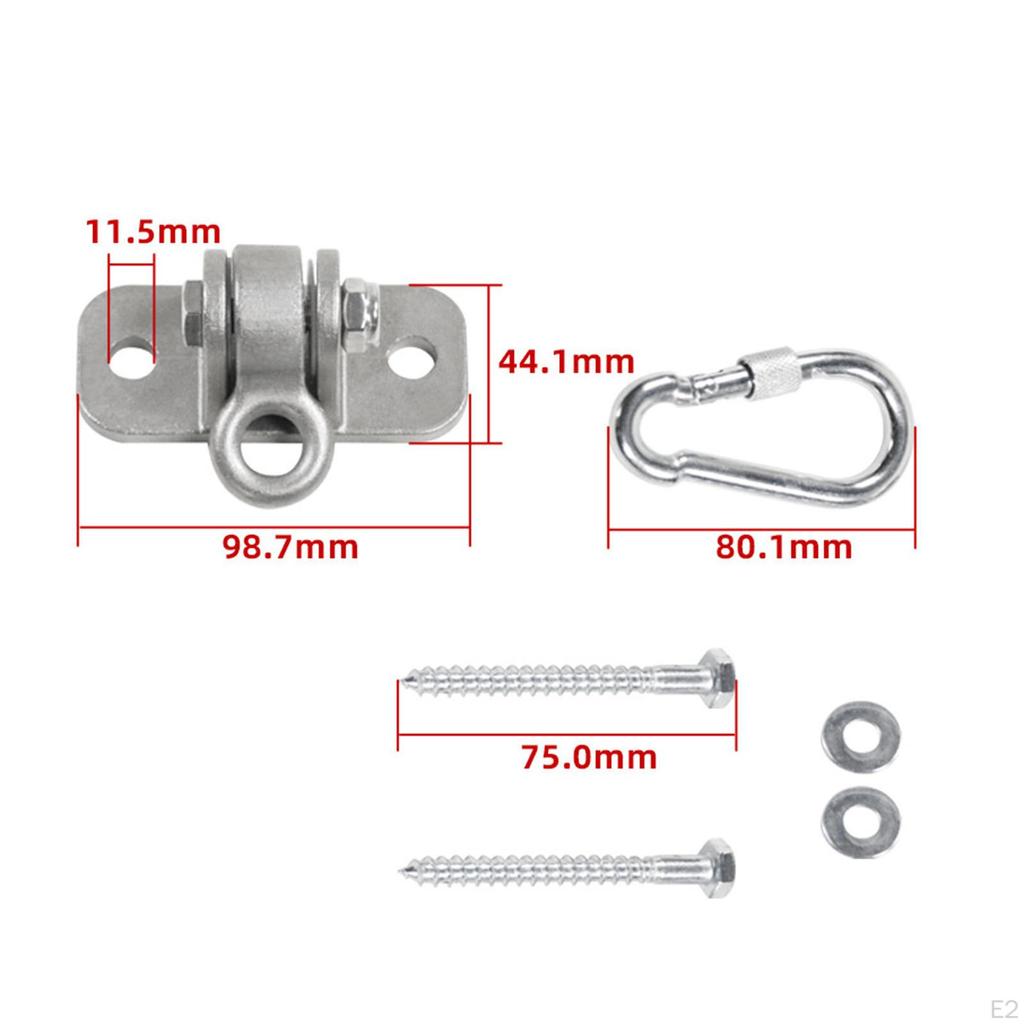 Durable Swivel Hook Set for Hanging Hammocks and Yoga Silks