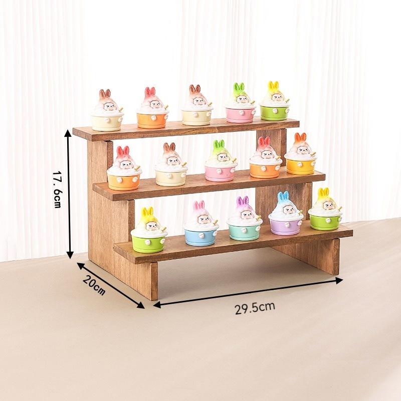 Wood Display Riser Wood Display Riser Stand For Dessert Figurines Conutertop Jewelry Display Riser Shelf Candy Figures Buffets