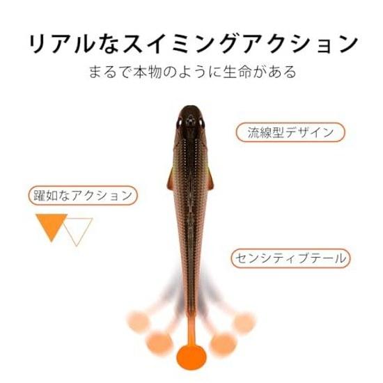 TRUSCEND Shad Soft Lure BKK Hook Is Easy Catch Its Trembling Sink Vibration Swim Increased Bites. Paddle Tail Bait Suitable Various Fish Species Bass