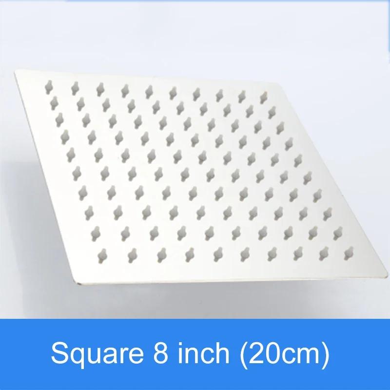 

Indoor Bathroom Shower Head Square Round Ultra-thin Stainless Steel Bathroom Shower Head Bathroom Accessories