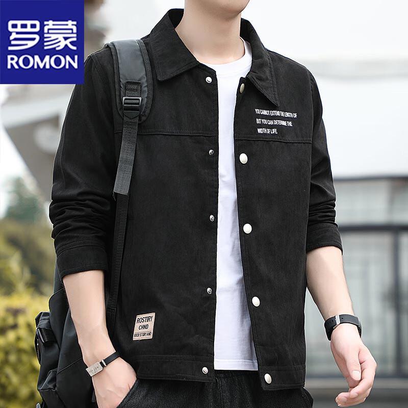 

ROMON Men s Loose Fit Lapel Workwear Jacket 4XL