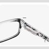 Reading Glasses Retro Oval Shaped Glasses Anti Blue Light Glasses Fashionable Personalized Black Thin Border Plain Face Eyewear