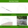 25/50pcs Garden Greenhouse Hoops Rust-Free Fiberglass Support Frame for DIY Plant Support & Grow Tunnel