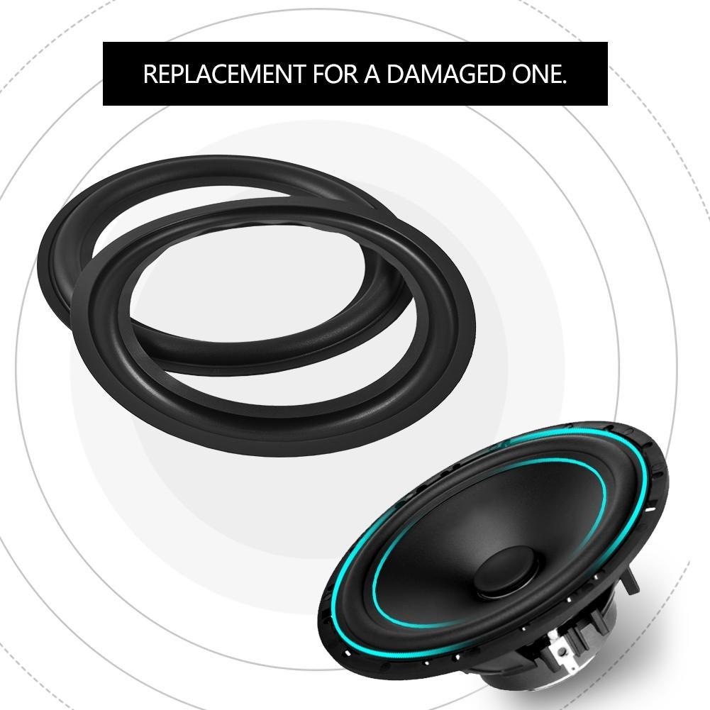 GLOGLOW Speaker Urethane Edge Repair Speaker Surround Perforated Rubber Universal for Audio Equipment Repair and Foam, 2-Pack, Kit, Parts, 8-inch
