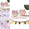 Trendy Big Eyed Unicorn Plush Crossbody Bag Stylish Round Shoulder Pouch