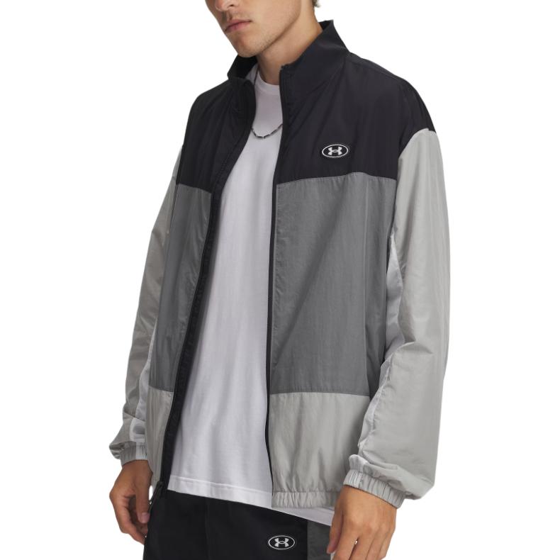 Under Armour Loose Fit Color Block Zip Long Sleeve Jacket Men jackets 6009436-001 3XL