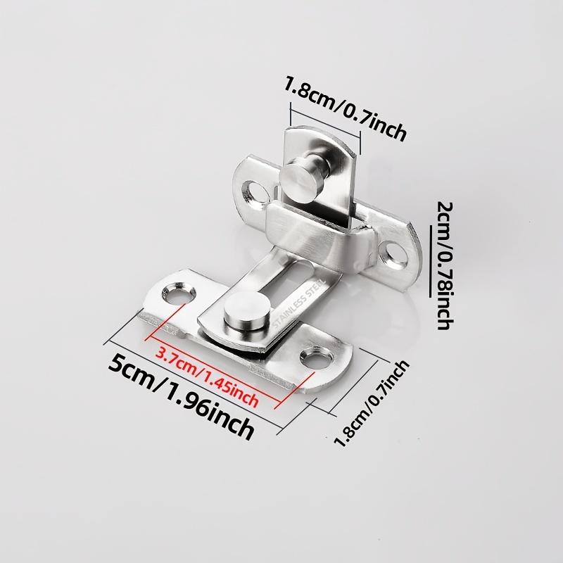 Stainless Steel 90 Degree Door Lock Buckle - Durable Cabinet and Barn Door Shifter Handle for DIY Projects and Home Decoration - Homeowner