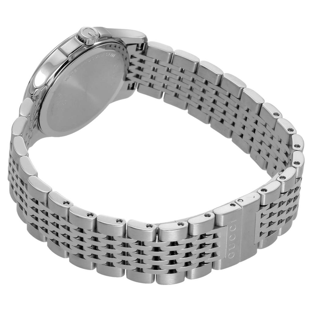 Gucci G Timeless Black Stainless Sapphire Quartz Water Swiss Included Original Authentic Black Stainless Sapphire Authentic Watch, 27mm, Steel,