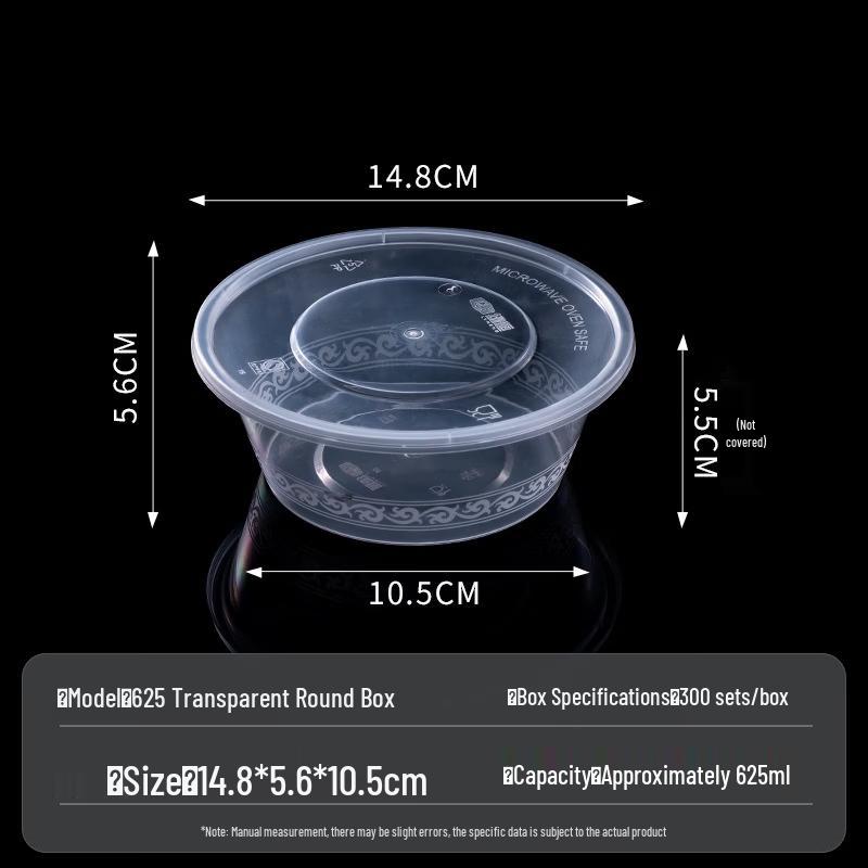Disposable Round Takeout Food Containers with Lids