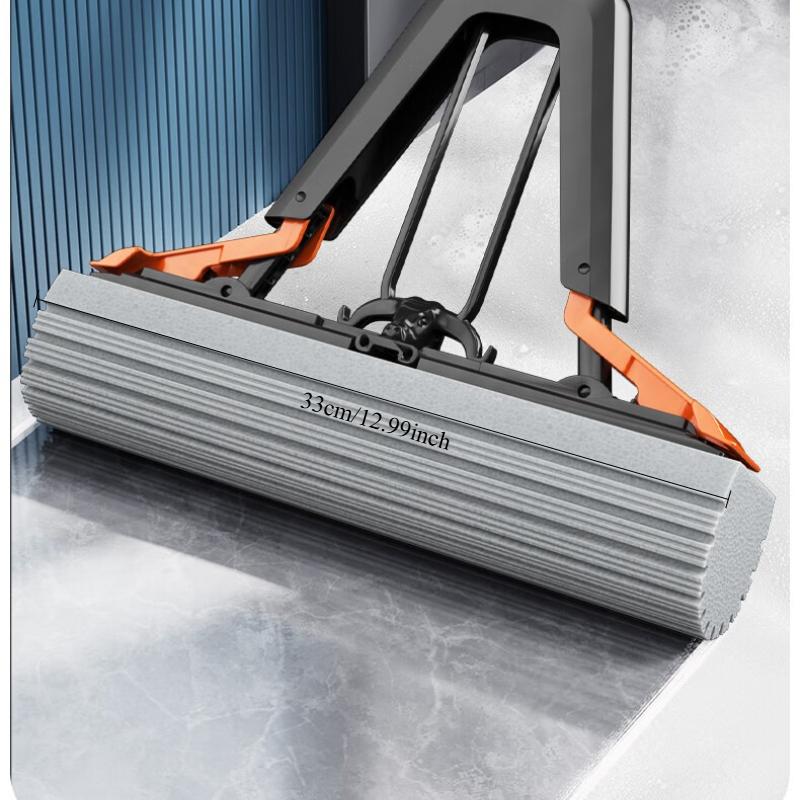 Швабра с губкой 33/38см - Отжим без рук, Супервпитывающая, Швабра для уборки полов 2025