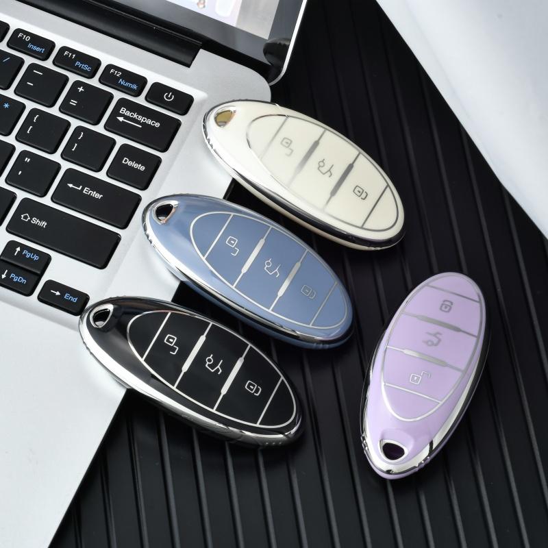 For FAW Besturn TPU Car Key Cover T77 Pro B70 T99 T55 T33 Auto Accessories Smart Remote Fobs Key Case Protector Keychain Holder