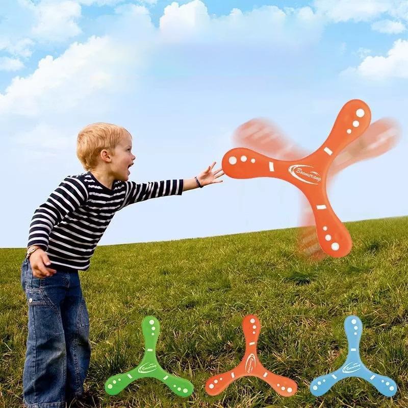 Toys Sports Soft Boomerang Toy Three-leaf Cross Outdoor Flying Disc Games Adult-kids Interactive for Decompression Children Gift