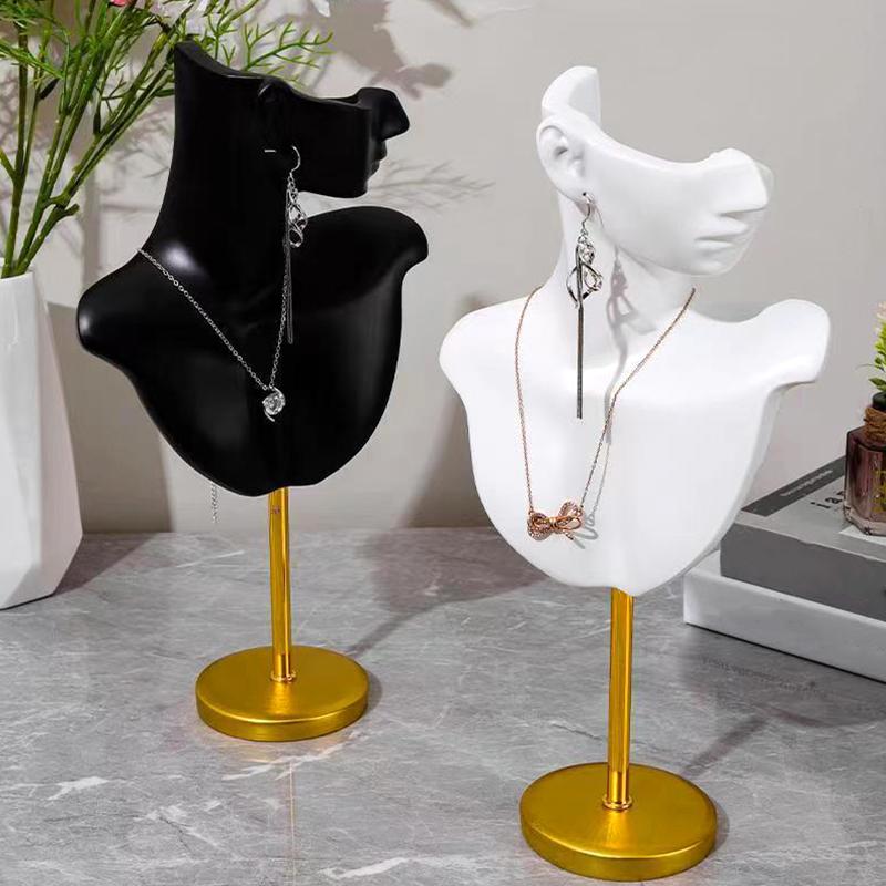 3pcs/set Human Ear Model Jewelry Storage Ear Shape Jewelry Rack White Resin Mannequin Stand Black 3 styles