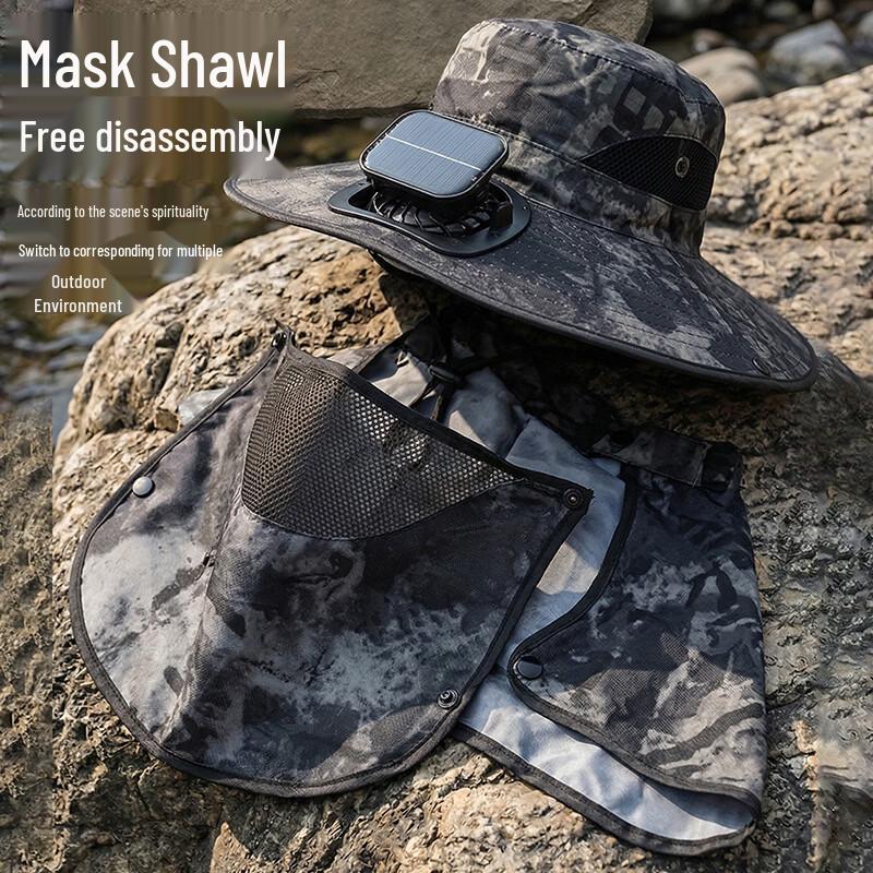 Men's Solar Fan Fishing Sun Hat