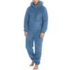 Men's Zipper Warm Plush Jumpsuit Warm Pajamas