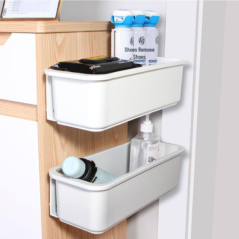 Punch-Free Wall-Mounted Pull-Out Storage Rack for Bathroom and Kitchen