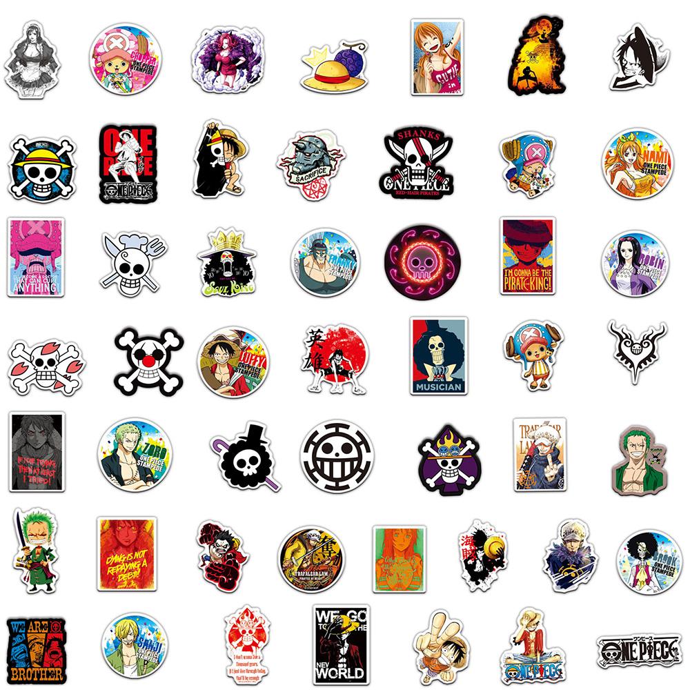 10/30/50/100pcs Anime One Piece Graffiti Stickers Luffy Cartoon Decals Toys DIY Skateboard Phone Waterproof Cool Sticker Toys