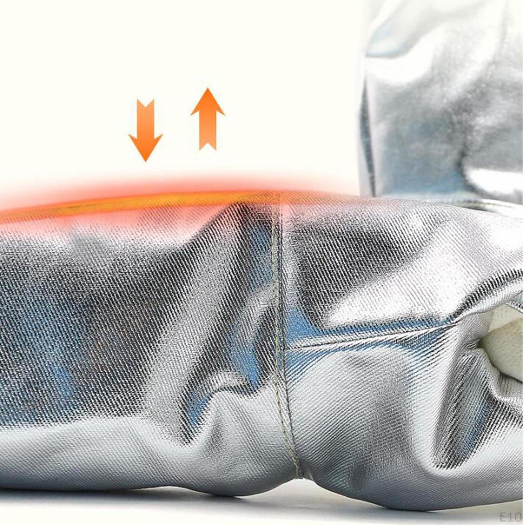 2 Aluminum Foil Welding Gloves, Heat Insulating Comfortable, Professional, Resistant