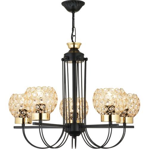 

Kardelen Çağrı Роскошная люстра из 5 предметов из черного хрусталя