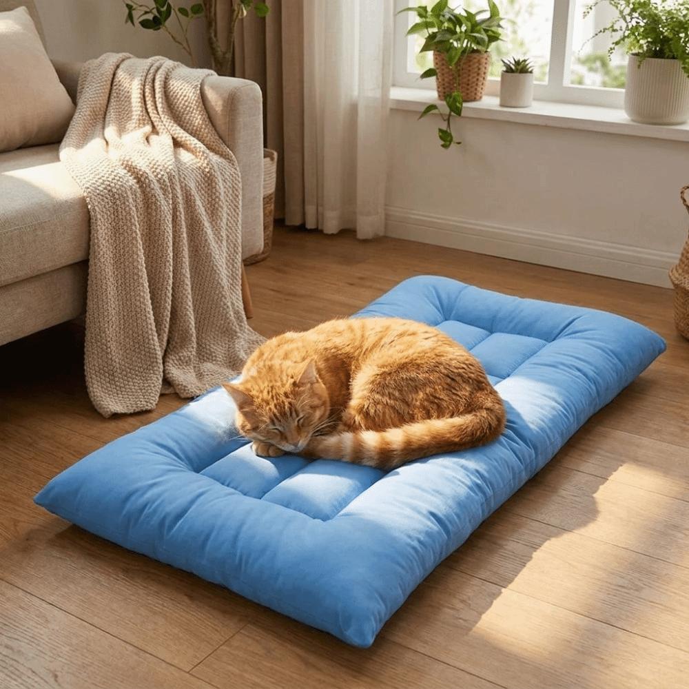 Crate Mat Breathable Dog Sleeping Bed Anti Slip Bottom Ice Feel Dog Sofa Bed Super Soft Washable Cooling Pad Summer Use