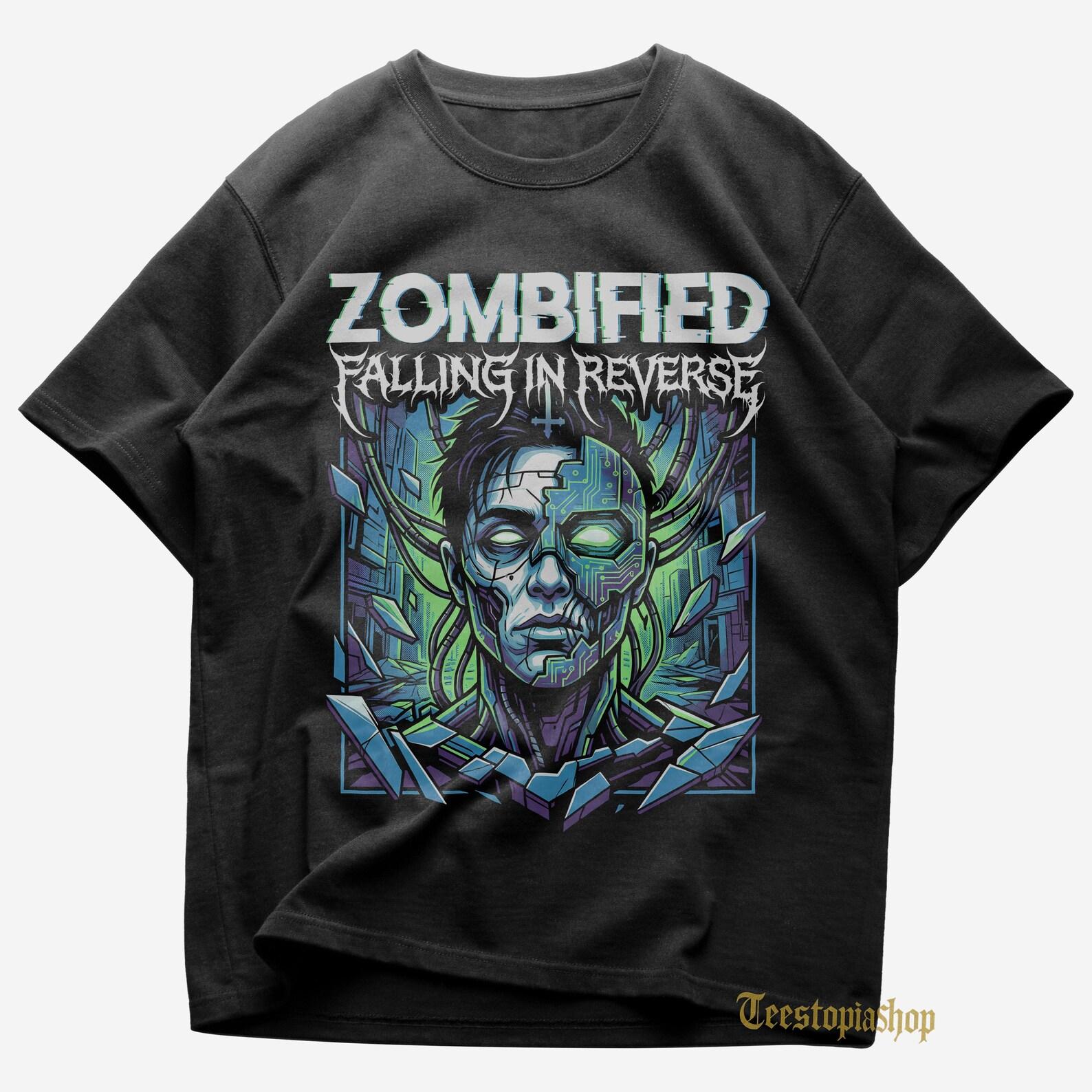 Falling In Reverse T shirt - Popular Monster - ZOMBIFIED - Bad Guy - Falling In Reverse Merch - Unisex Rock Tee - Premium Music Apparel XL