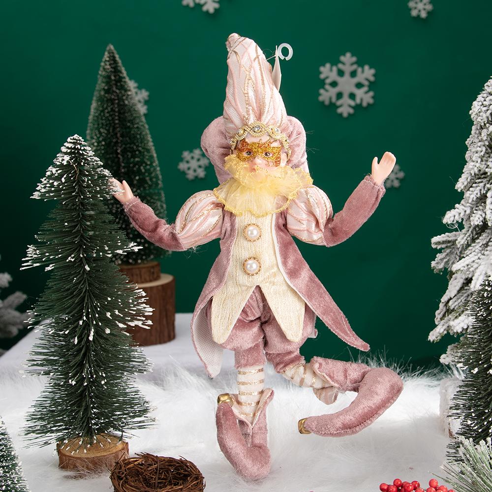 Kolorowe i urocze bożonarodzeniowe Elf wisiorek w kształcie lalki dekoracje na boże narodzenie wesołych świąt bożego narodzenia dekoracji domu Natal szczęśliwego nowego roku Navidad 2023 prezent