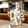 Chihuahua Puppy Teacup Dog Plating Phone Case For Iphone 16 17 Pro Max Air 16E 14 15 Plus 12 13 Mini Anti-Fall Airabag Cover