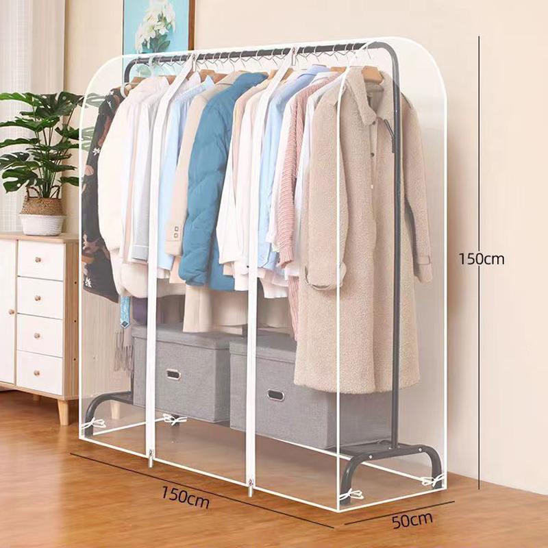 Household Fully Transparent Hanger Clothing Dustproof Hanging Bag Fully Enclosed Zip Style Coat Down Jacket Suit Dustproof Cover