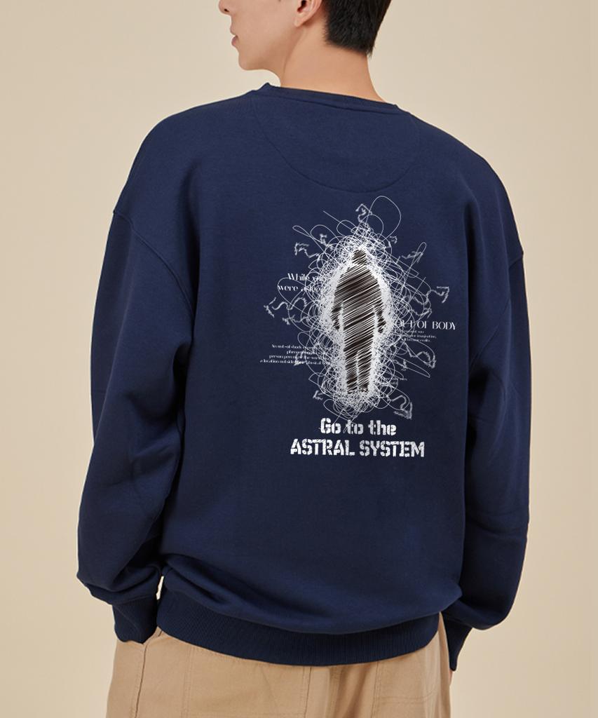 ASTRAL PROJECTION Astral System Loose Fit Sweatshirt_Navy
