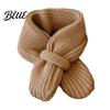 Knitted Wool Children Unisex Warm Elastic Soft Winter Thick Scarf Baby Solid Color Cold Resistant
