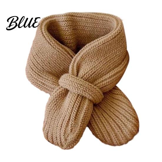 Knitted Wool Children Unisex Warm Elastic Soft Winter Thick Scarf Baby Solid Color Cold Resistant