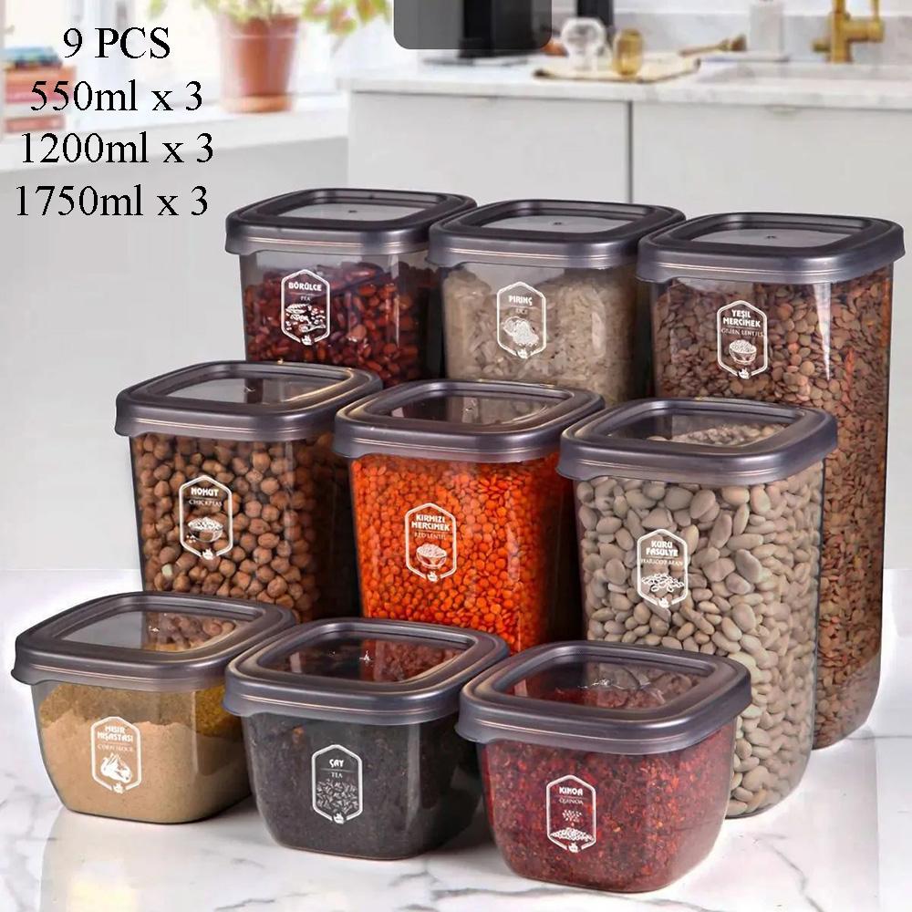 Luftdichte Lebensmittelaufbewahrungsbehälter-Sets – Transparenter BPA-freier Vorratskammer-Organizer, Stapelbare auslaufsichere Snackgläser für die Küche