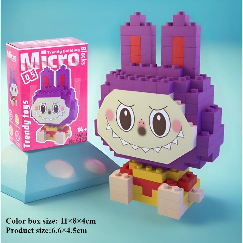 Labubu Small Particle Building Block Compatible Lego Building Block Labubu Assembled Building Block Children's Educational Toy Ornament