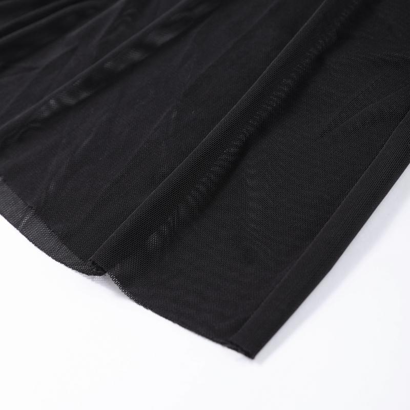 2025 Neuer Damen V-Ausschnitt Blazer Mantel Büro-Outfit Sexy Perspektive Mesh Slim Lange Röcke Anzug Elegant Einfarbig Club Party 2-teilige Sets