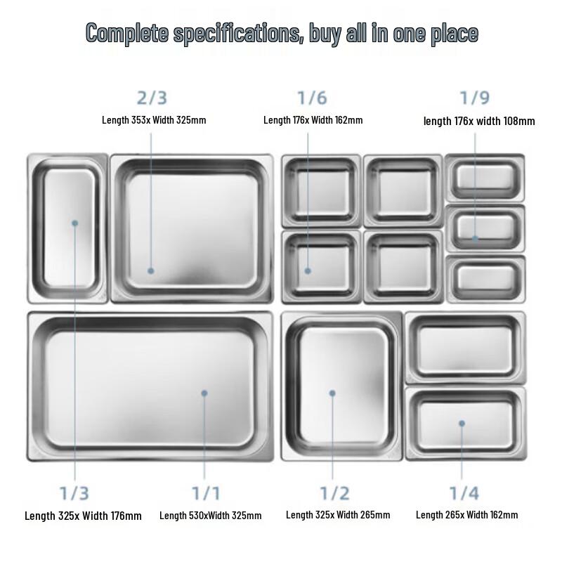 LIJIA KITCHENWARE GN-Lebensmittelbehälter aus Edelstahl 304
