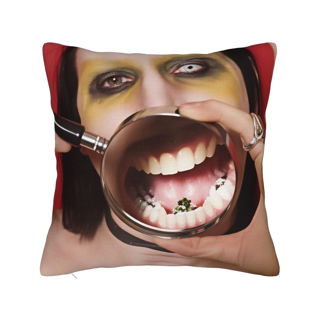 Marilyns Mansons Pillow Case Print Pillow Cover Cute Funny Pillowcases For Couch Sofa Bedroom