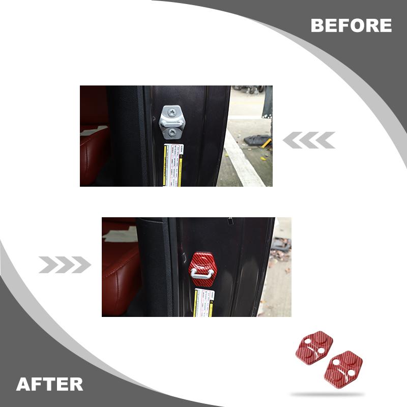 Krycí samolepka dekorace na západku dveří ABS vhodná pro Dodge Challenger 2012 Up Příslušenství interiéru auta