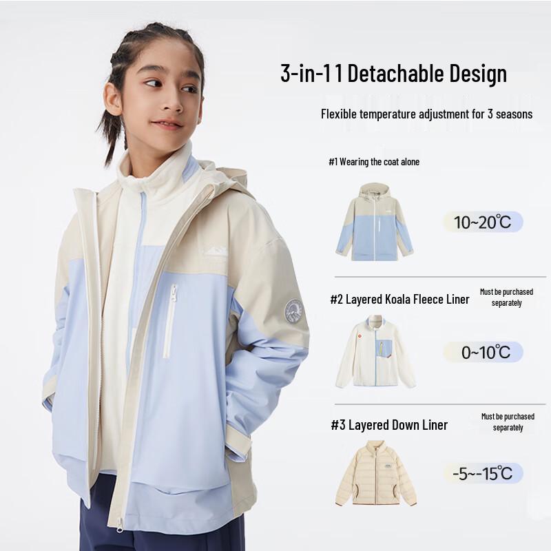Onmygame Kinder Winddichte Wasserdichte Kapuzenjacke für Frühling/Herbst